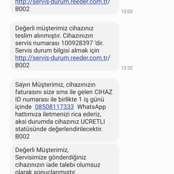 Reeder Telefon Hayal Kırıklığı