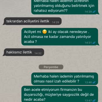 Modasevda İade Ettiğim Ürünün Ücretinin Yatırılmaması