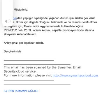 Gratis Ürün Hasarı Diyerek Sipariş İptal Etti