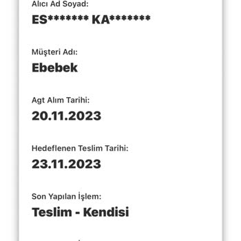 AGT Kurye Hepsiburada Ebebek Siparişimi Teslim Etmiyor