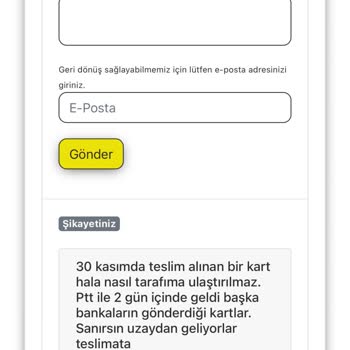 AGT Kurye (aynigunteslim.com) 18 Gündür Teslim Edilmeyen Kart
