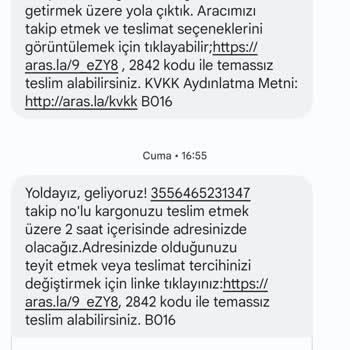 Aras Kargo Kargo Teslimi Yapılmadı.