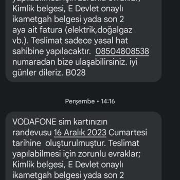 Vodafone Ve Kuryesi Glocal Cmh'nin Ciddiyetsizliği