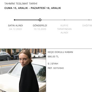 Zara Siparişimin Kaybolması Ve Geri Dönüş Sağlanmaması