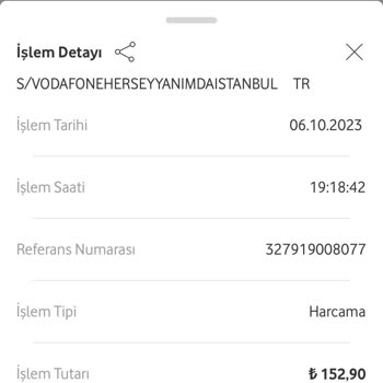 Vodafone Pay Kampanya İadesi