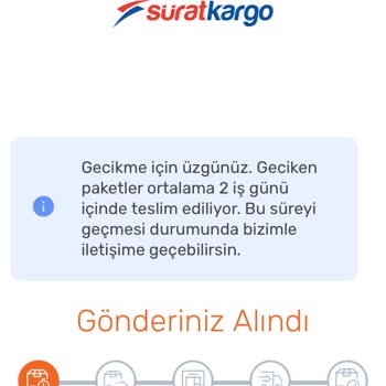 Sürat Kargo Kargom Beş Gündür Aktarmada