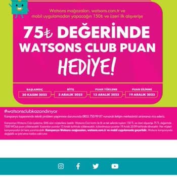 Watsons Vadedilen Puan Yüklenmedi
