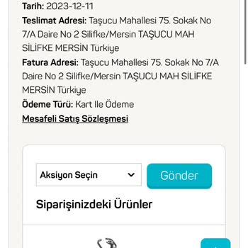 A101 Gönderilmeyen Elektronik Ürün
