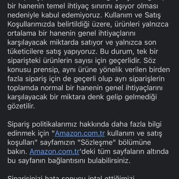 Amazon Prime Ürün Sipariş Verdirmiyor