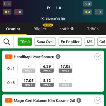 Bilyoner Yanlış Bilgi Gösterme