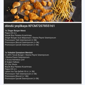 KFC Paramı İade Etmediler