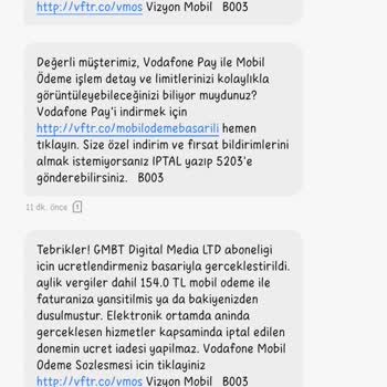 Vodafone Mobil Ödeme Sorunu