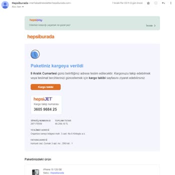 Hepsiburada Aldığım İphone 15 Kargoya Verildikten Sonra Siparişi İptal Ettiler.