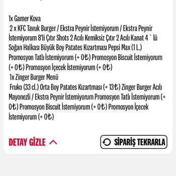 KFC Para İadesi Yapmadı