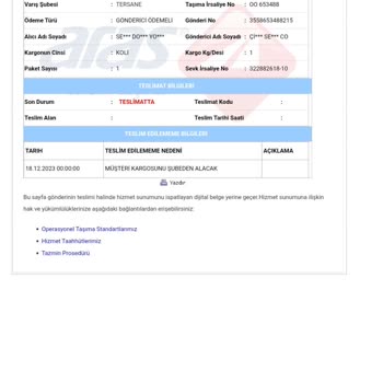 Aras Kargo Kuryesi Kafasına Göre Teslim Edilmeme Sebebi Giriyor