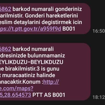 PTT Kargo Eve Teslim Ürünlerin Eve Teslim Edilmemesi