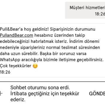 Pull And Bear Eksik Sipariş Ve Müşteri Hizmetleri