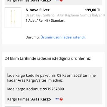 Aras Kargo Kayıt Edilmeyen Kargo Kaybı