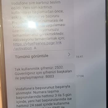 Vodafone Hat Taşıma İşlemi