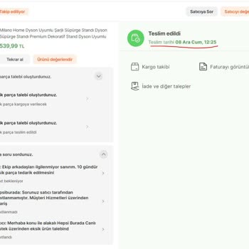 Hepsiburada Eksik Parça Talebi İçin Muhatap Yok