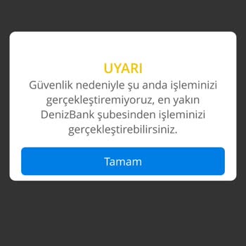 Denizbank Telefonu Değiştikten Sonra Güvenlik Sorunu