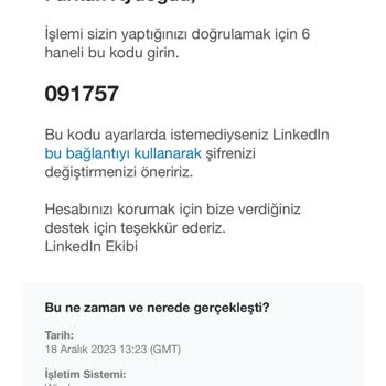 Linkedin Hesabımın İzinsiz Çalınması