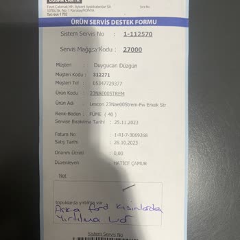 Lescon Kalitesiz Ayakkabı Ve İlgisiz Servis