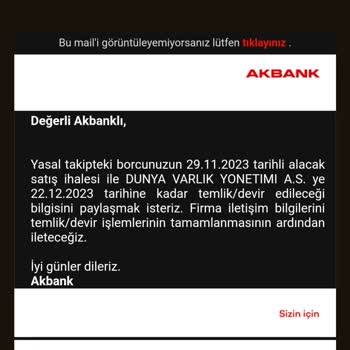 Akbank Kapatılmış İcra Borcunu Yok Sayması