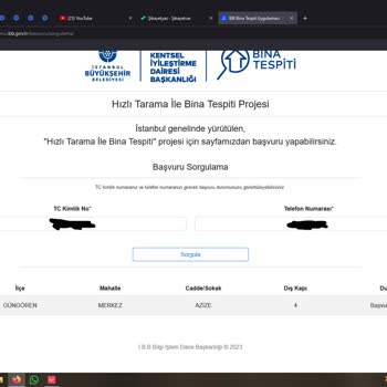 İBB Bina Tespiti Başvurum 10 Ay Oldu Kimse Gelmedi