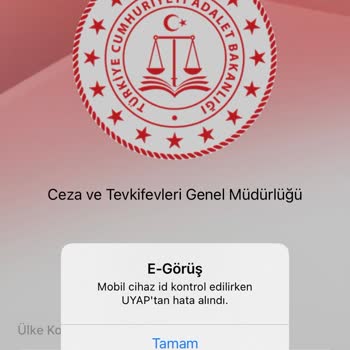 Adalet Bakanlığı E Görüş Uygulaması Hata Veriyor