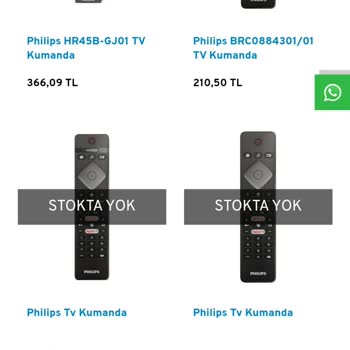 PHILIPS TV  Türkiye TV Kumandası Tedarik Etmiyor