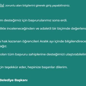 İBB - İstanbul Büyükşehir Belediyesi Genç Üniversiteli Burs Sonucu Ekranı