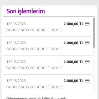 Enpara Kredi Kartı Usulsuz Çekim İşlemleri