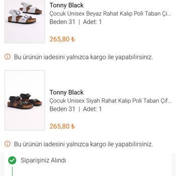 Tonny Black FLO Yanlış Ürün