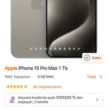 Hepsiburada İphone 15 Pro Max 1tb