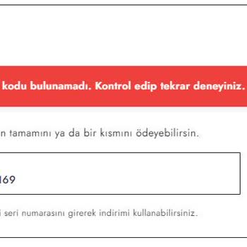 Boyner Gift Card'ımı Başarısız Siparişte Geri Tanımlamadı.