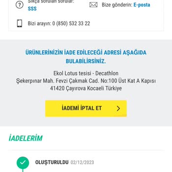 Decathlon Ücret İadesi Yapmıyor