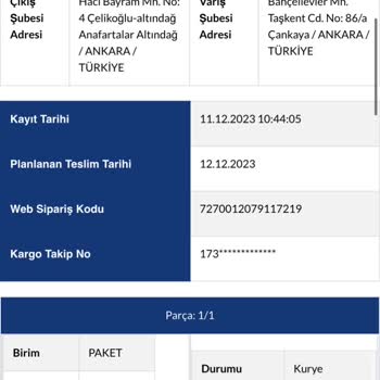 Sürat Kargo Ücret İadesi Yapmıyor