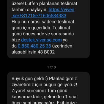 Vivense Teslimat Problemi (Teslimat Ekibi Haber Bile Vermiyor)