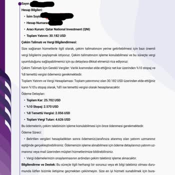 Qnı Fx (qnitr.com) Yatırım Bakiyesinin İade Edilmemesi