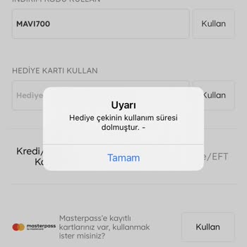 Mavi İndirim Kuponu Yanlış Bilgi