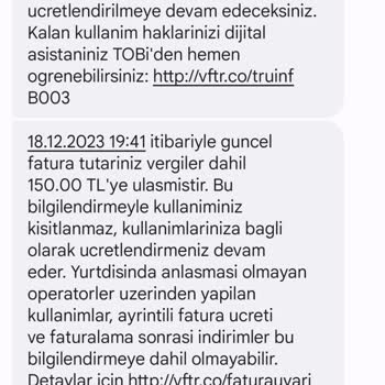 Vodafone Durdurma Özelliği Hatası