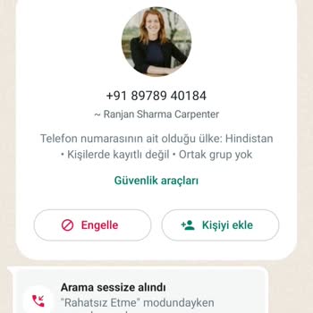 WhatsApp'tan Yabancı Numaralardan Rahatsız Ediliyorum