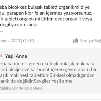Trendyol Moms Green Bulaşık Tableti Sarartıyor!