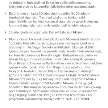 Trendyol Moms Green Bulaşık Tableti Sarartıyor!