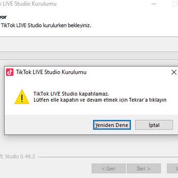 TikTok Live Studio Kurulum Hatası