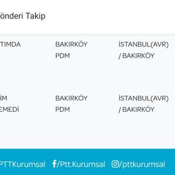 PTT Kargomu Getirmiyor.