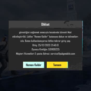 PUBG (Pubgmobile.com) Güvenli Mod Etkinleşti