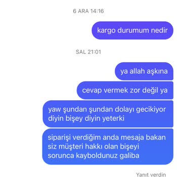 Charmé Butik 3 Ürün Aldım Ve Gönderilmedi