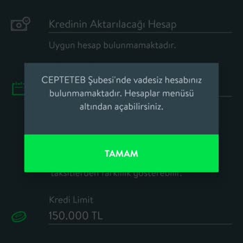 CepteTeb Krediyi Hesaba Aktaramama